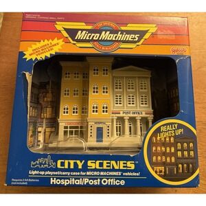 Micro Machines, City Scenes, Hospital / Post Office, Galoob, 1990 No‎ Cars Read